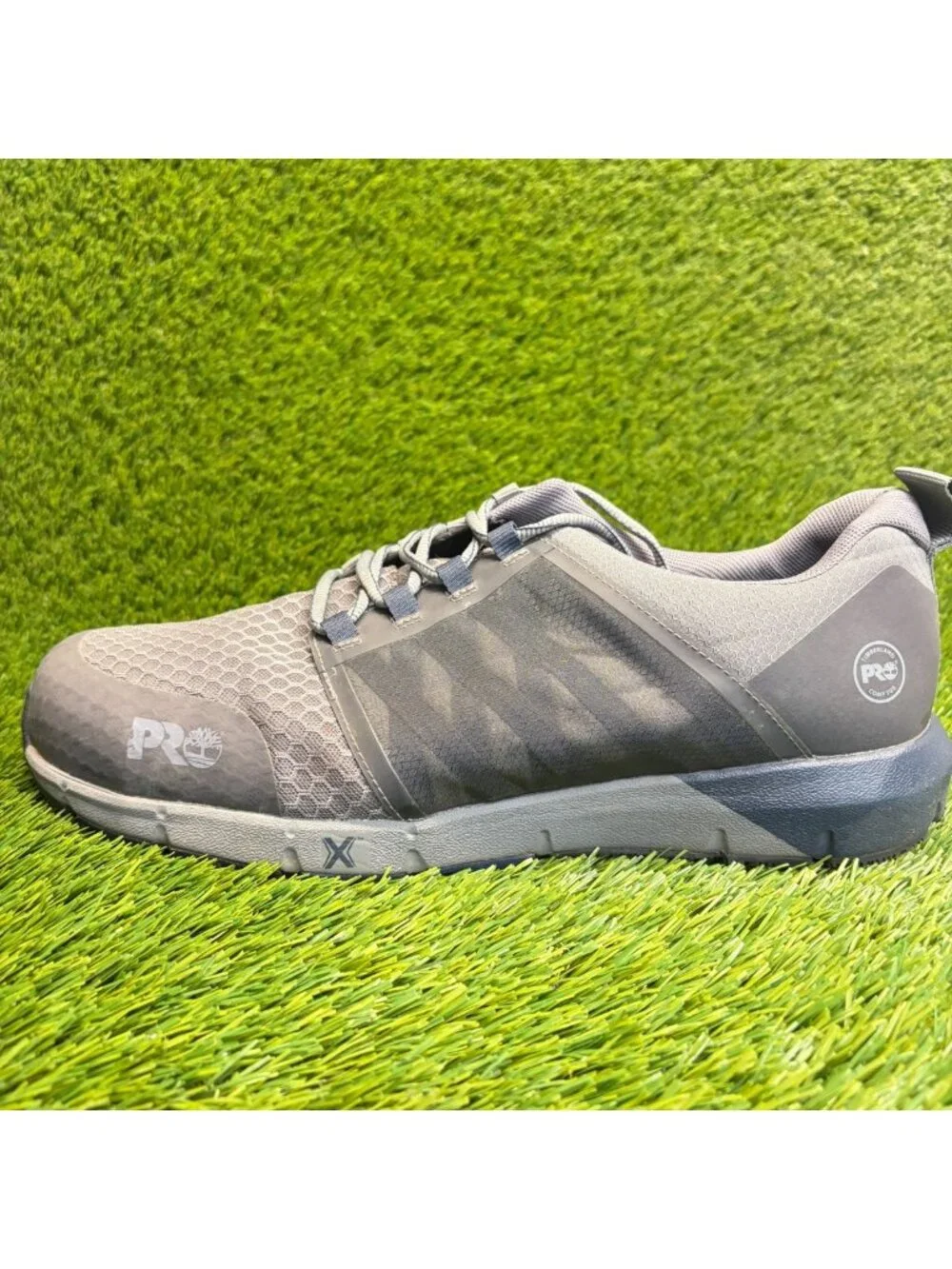 Timberland PRO Radius Mens Size 13E Gray Blue Composite Toe Safety Work Shoes